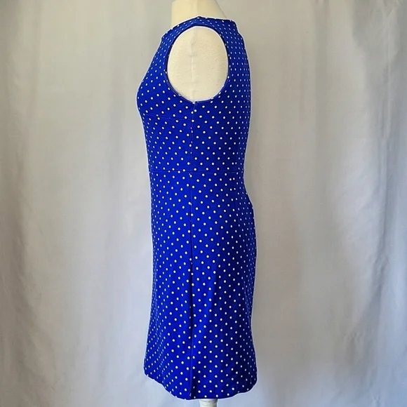 Old Navy Polka Dot Sheath Dress Periwinkle Blue & White Size Small - Picture 4 of 11